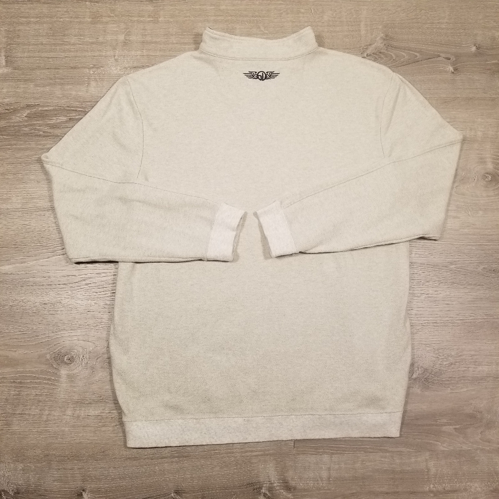 Straight Down Gray Quarter Zip Pullover Sweater A… - image 6